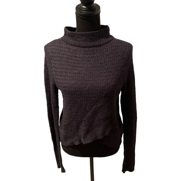 Free People Boho Wrap Sweater in Heather Navy XS - Picture 1 of 6